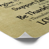 Bibelverse - Familienregeln Poster (Ecke)