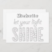 Bibelverse-Farbkarte - Lass Ihres Lichtes (Vorne/Hinten)