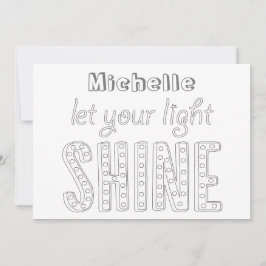 Bibelverse-Farbkarte - Lass Ihres Lichtes