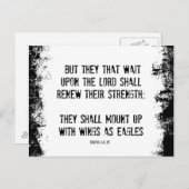 Bibelverse: Flüge als Adler Postkarte (Vorne/Hinten)