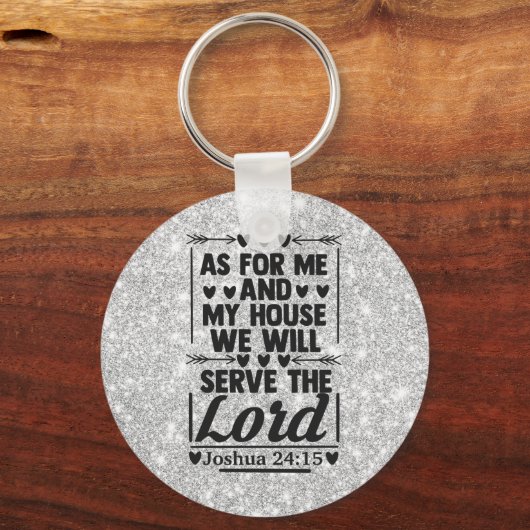 Bibelverse funkelnder Schlüsselanhänger (Vorderseite)