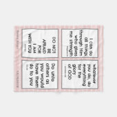 Bibelverse für Kinder, maßgeschneidert Fleecedecke (Vorderseite (Horizontal))