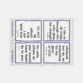 Bibelverse für Kinder, maßgeschneidert Fleecedecke (Vorderseite (Horizontal))