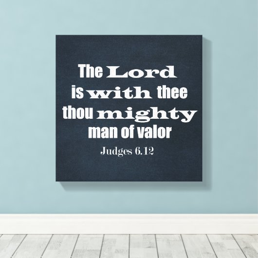 Bibelverse für Männer Leinwanddruck (Insitu (Holzboden))