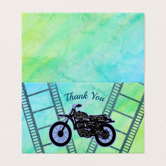 Bibelverse für Motorrad-Silhouetten (Außenseite Aufgefaltet)