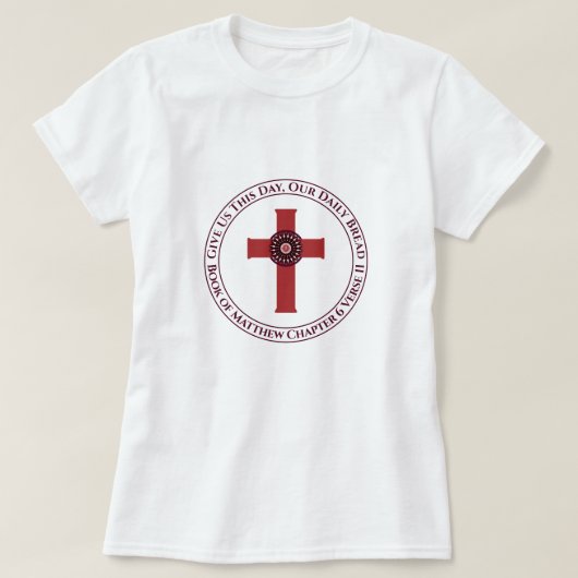 Bibelverse geben uns heute Gerahmten Cross Monogra T-Shirt (Design vorne)