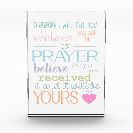 Bibelverse Gebet & Glaube Christliche Pastellfarbe Fotoblock