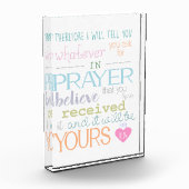 Bibelverse Gebet & Glaube Christliche Pastellfarbe Fotoblock (Links)