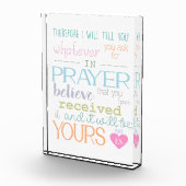 Bibelverse Gebet & Glaube Christliche Pastellfarbe Fotoblock (Rechts)