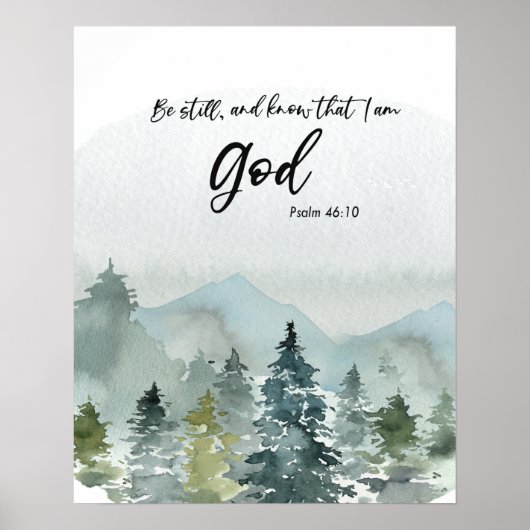 Bibelverse Gebirgsschrift Poster (Vorne)