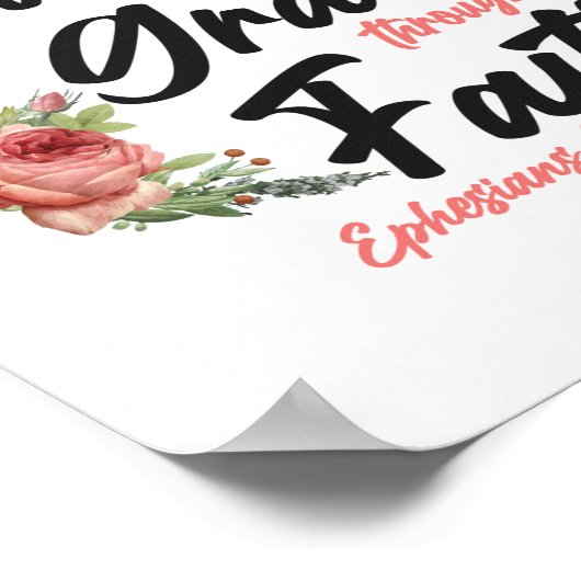 Bibelverse Gerettet durch Gnade durch den Glaube E Poster (Ecke)