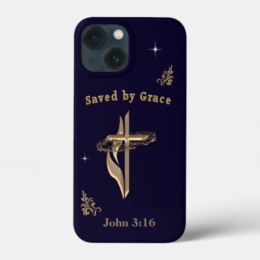 Bibelverse gerettet von Grace Case-Mate iPhone Hülle (Rückseite)