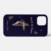 Bibelverse gerettet von Grace Case-Mate iPhone Hülle (Rückseite (Horizontal))