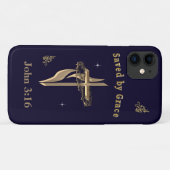 Bibelverse gerettet von Grace Case-Mate iPhone Hülle (Rückseite (Horizontal))