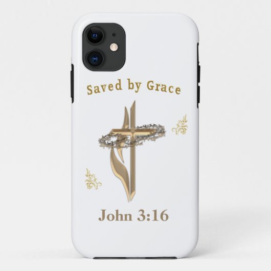 Bibelverse gerettet von Grace Case-Mate iPhone Hülle (Rückseite)