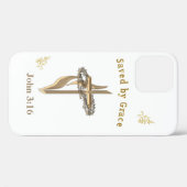 Bibelverse gerettet von Grace Case-Mate iPhone Hülle (Rückseite (Horizontal))