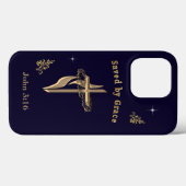 Bibelverse gerettet von Grace Case-Mate iPhone Hülle (Rückseite (Horizontal))