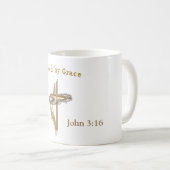 Bibelverse gerettet von Grace Kaffeetasse (VorderseiteRechts)