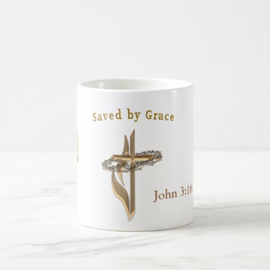 Bibelverse gerettet von Grace Kaffeetasse (Mittel)
