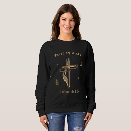 Bibelverse gerettet von Grace Sweatshirt (Vorne ganz)