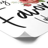 Bibelverse Gesegnet und stark begünstigt Luke 1:28 Poster (Ecke)