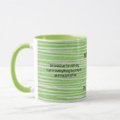 Bibelverse Glaube Tasse Cup Cross in Green (Links)