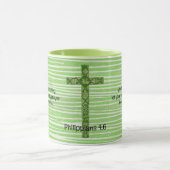 Bibelverse Glaube Tasse Cup Cross in Green (Zentrum)