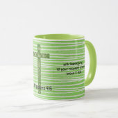 Bibelverse Glaube Tasse Cup Cross in Green (VorderseiteRechts)