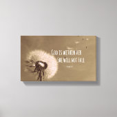 Bibelverse: Gott ist in ihr, sie wird nicht fallen Leinwanddruck (Vorderseite)