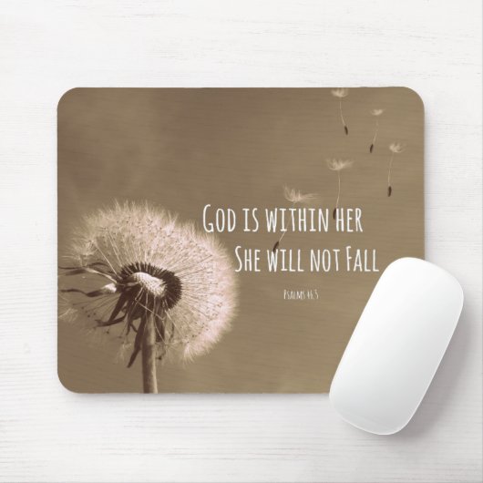 Bibelverse: Gott ist in ihr, sie wird nicht fallen Mousepad (Mit Mouse)