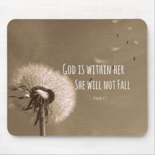 Bibelverse: Gott ist in ihr, sie wird nicht fallen Mousepad