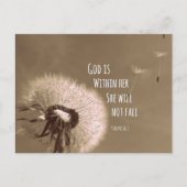 Bibelverse: Gott ist in ihr, sie wird nicht fallen Postkarte (Vorderseite)