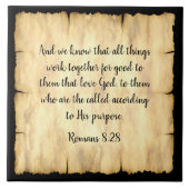 Bibelverse - Große Keramik Fliese (Vorderseite)