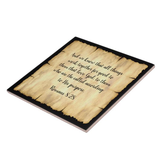 Bibelverse - Große Keramik Fliese (Seite)