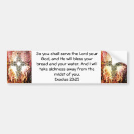 Bibelverse Heilung Bibel Zitat Exodus 23:25 Autoaufkleber