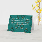 Bibelverse Heilung Bibel Zitat Exodus 23:25 Karte (Gelbe Blume)