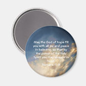 Bibelverse Hochheben Zitat Römer 15:13 Magnet (Vorderseite/Rückseite)