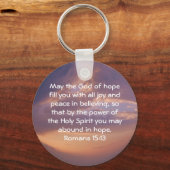 Bibelverse Hochheben Zitat Römer 15:13 Schlüsselanhänger (Vorderseite)