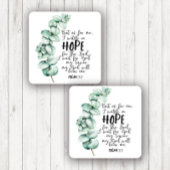 Bibelverse Hope Eucalyptus Square Sticker