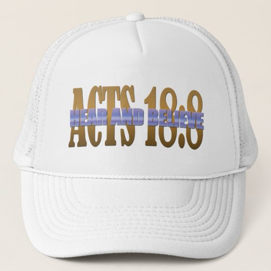 Bibelverse: HÖREN UND GLAUBEN Truckerkappe (Vorderseite)