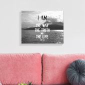 Bibelverse: Ich bin der Weg, die Wahrheit, das Leb Leinwanddruck (Insitu (Wohnzimmer))