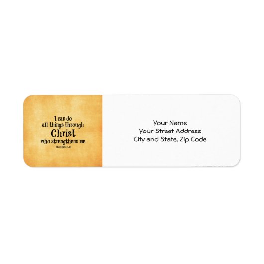 Bibelverse: Ich kann alles durch Christus tun (Vorne)