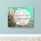 Bibelverse: Ich kann alles durch Christus tun Leinwanddruck (Insitu (Holzboden))