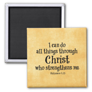 Bibelverse: Ich kann alles durch Christus tun Magnet
