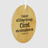 Bibelverse: Ich kann alles durch Christus tun Ornament (Vorderseite)