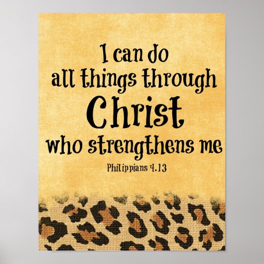 Bibelverse: Ich kann alles durch Christus tun Poster (Vorne)