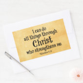 Bibelverse: Ich kann alles durch Christus tun Rechteckiger Aufkleber (Umschlag)