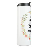 Bibelverse: Ich kann alles durch Christus tun Thermosbecher (Nach links gedreht)