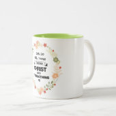 Bibelverse: Ich kann alles durch Christus tun Zweifarbige Tasse (VorderseiteRechts)