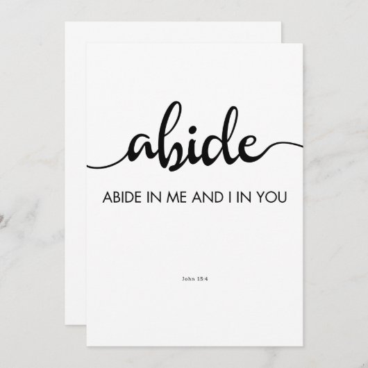 Bibelverse in Christus Einladung (Vorne/Hinten)